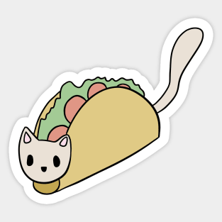 cat in a taco Sticker